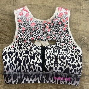 Chestee collar bone protection sports bra